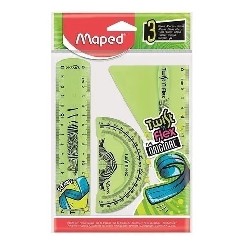SET GEOMETRICO FLEXIBLE MAPED TWIST N FLEX X3 PIEZAS