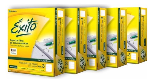 BULTO REPUESTO ESCOLAR EXITO X480 HJS CUADRICULADO X8 UND