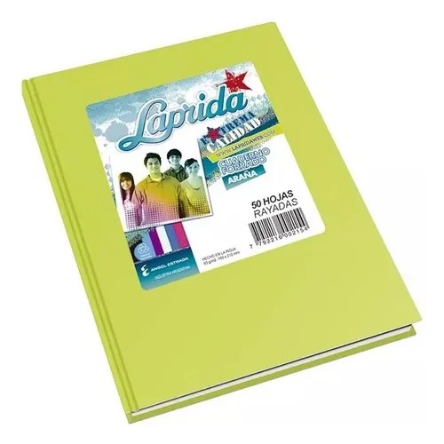 CUADERNO ARAÑA 16X21 (N°1) LAPRIDA X50H RAYADO COLORES SURTIDOS