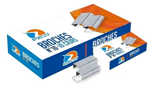 BROCHES N10 EZCO X1000U PACK X10 CAJAS