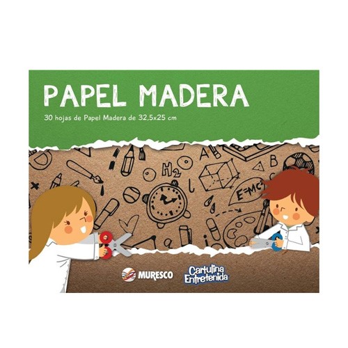 BLOCK PAPEL MADERA MURESCO Nº5 COLORES X24 HJS PACK X 5 UND