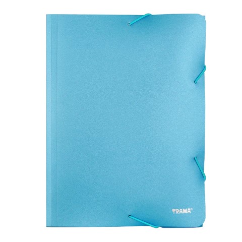 CARPETA TRAMA 3 SOLAPAS C/ELASTICO A4 PP GLITTER