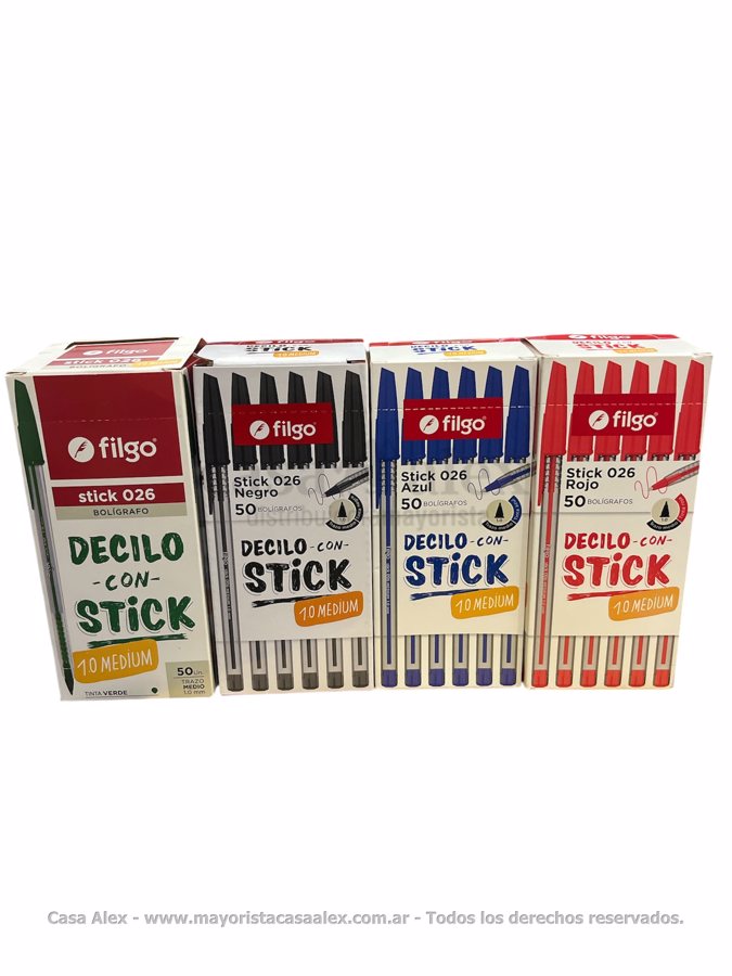 BOLIGRAFO FILGO STICK BULTO X 40 CAJAS