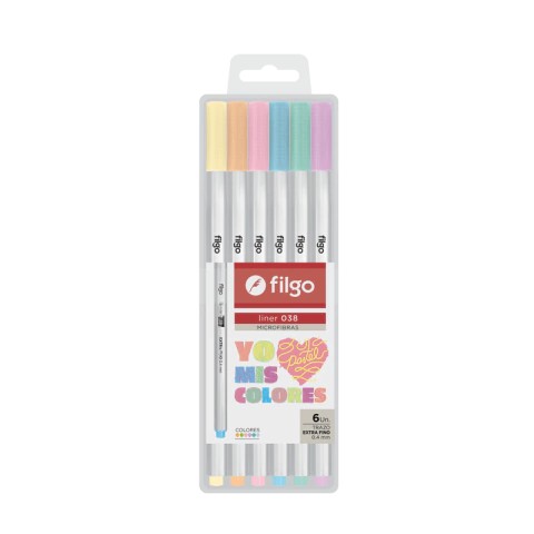 MICROFIBRAS FILGO LINER 038 TONOS PASTEL X 6 UND