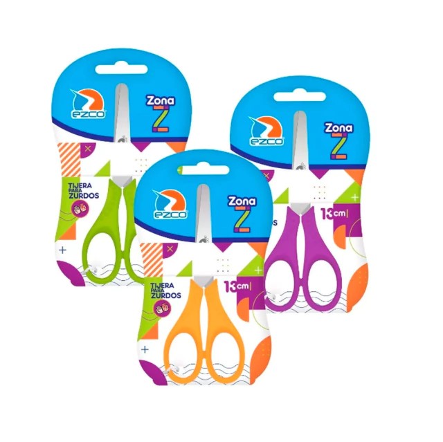 TIJERA EZCO ZONA Z 13CM P/ZURDOS PACK 12UND