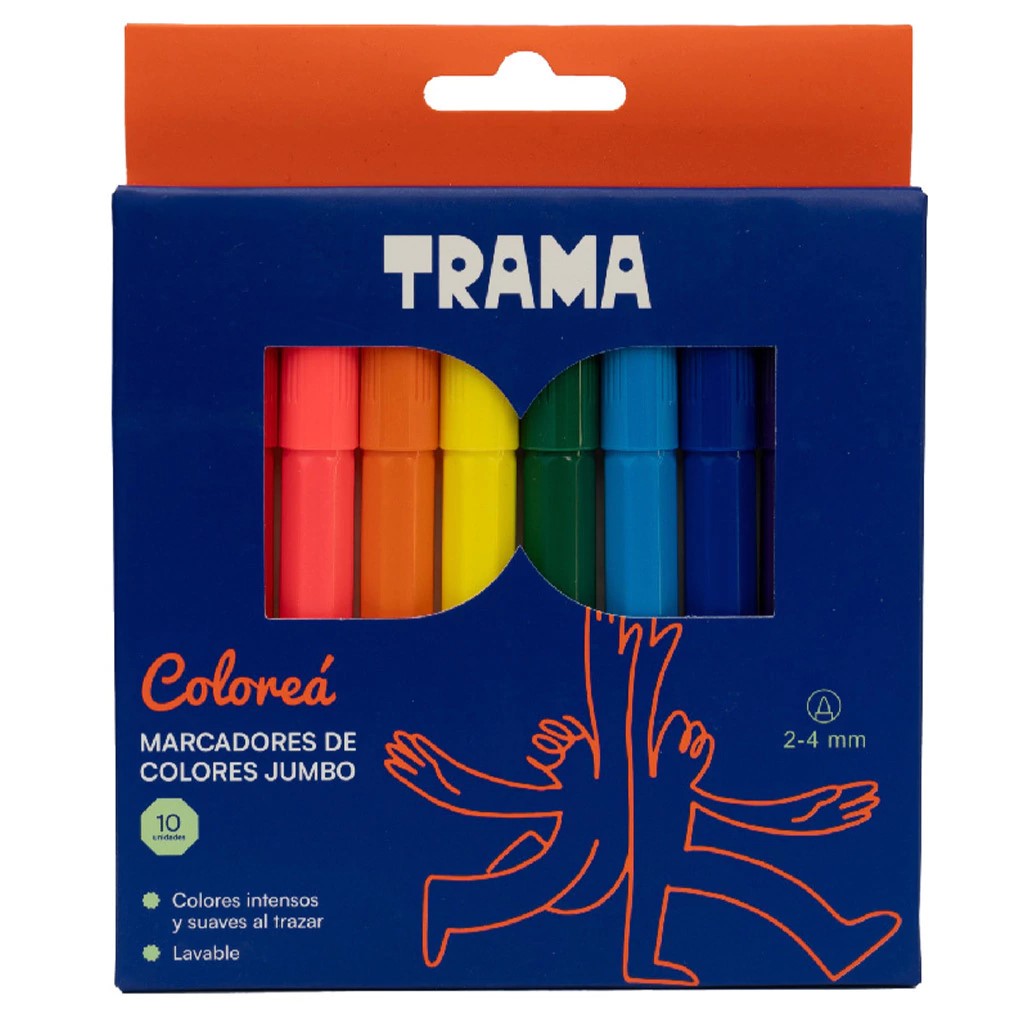 MARCADORES TRAMA JUMBO X 10 UND