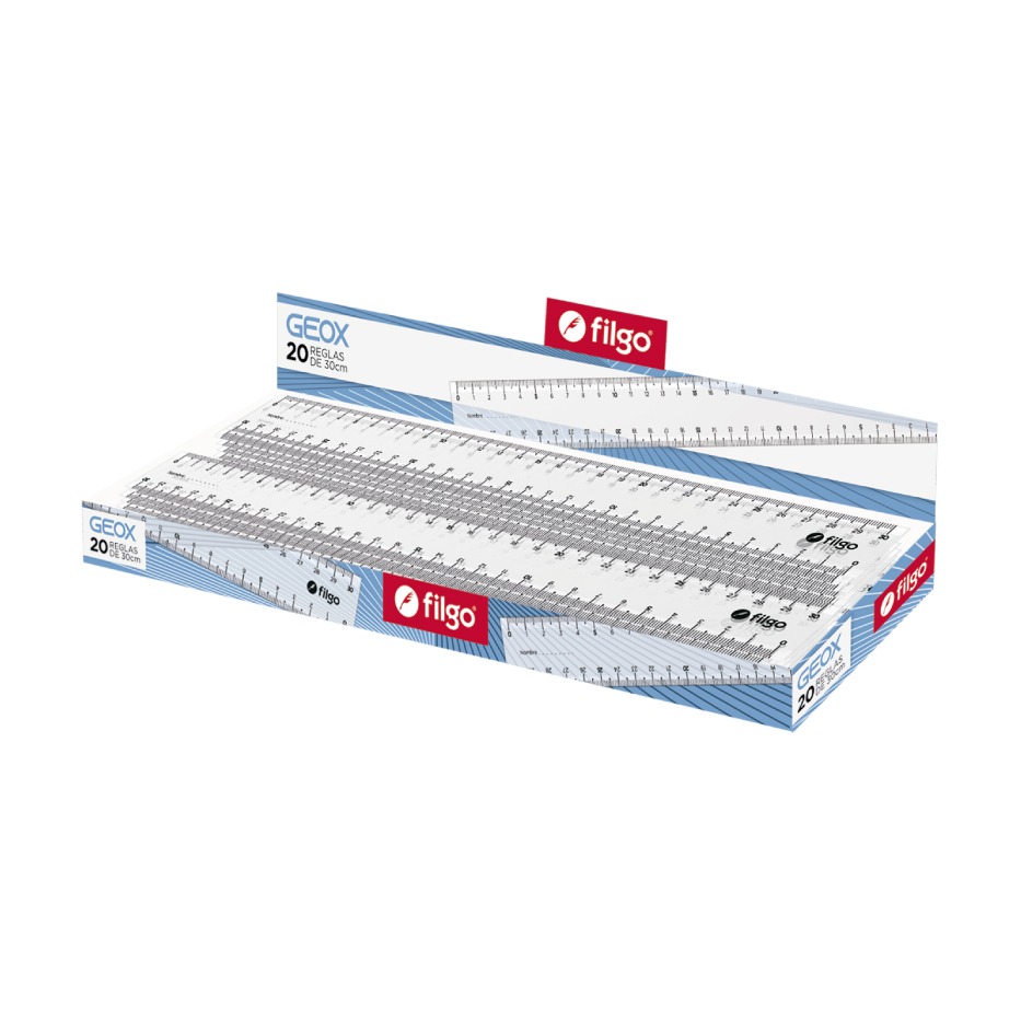 REGLA FILGO GEOX 30 CM PACK X 20 UND