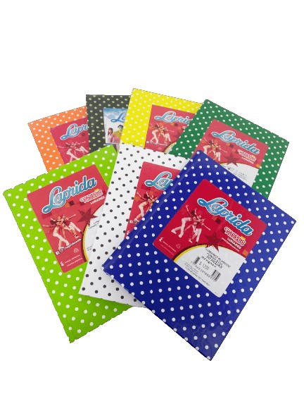 CUADERNO LUNAR 19X24 (N°3) LAPRIDA X50HJS RAYADO COLORES SURT