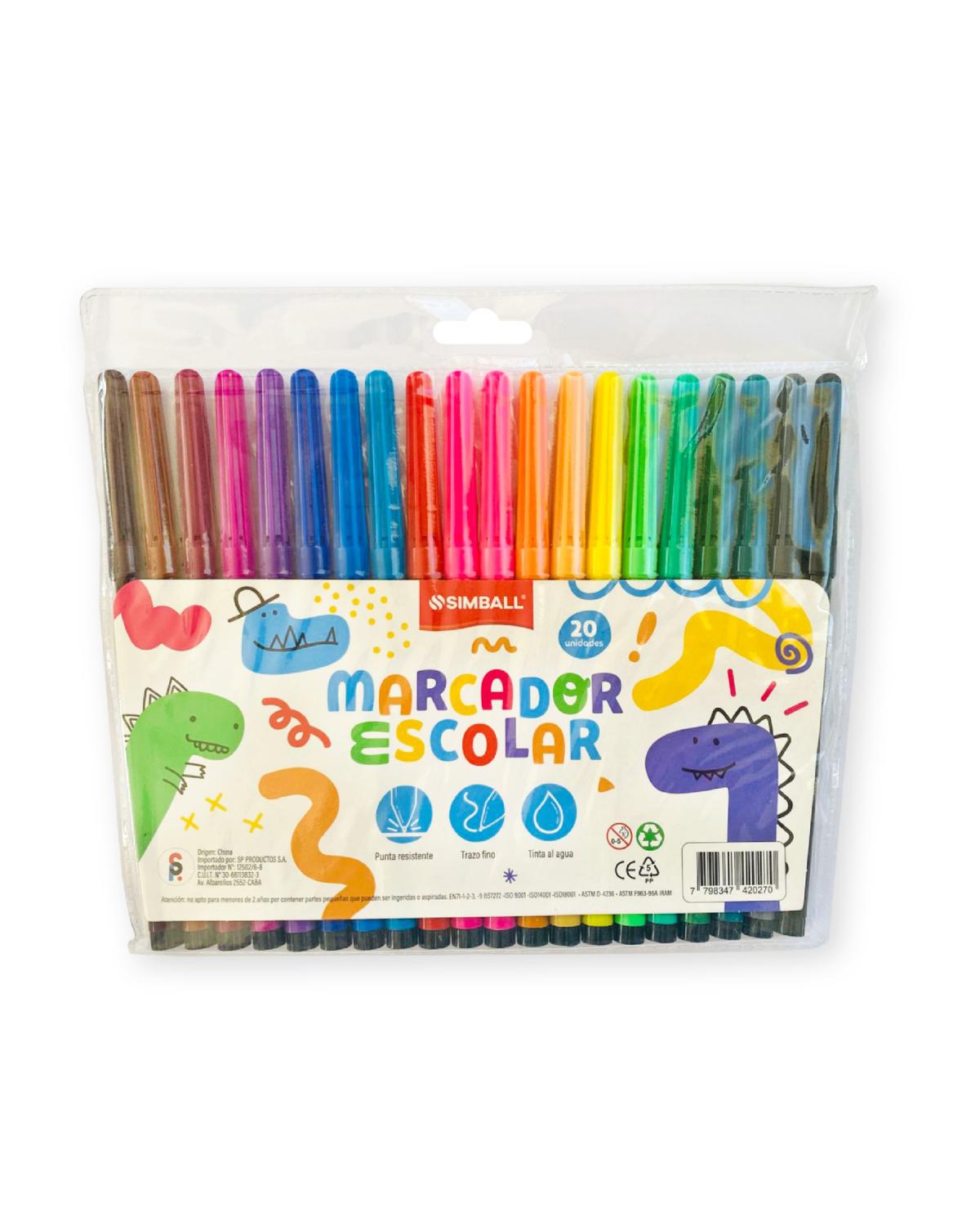 MARCADOR ESCOLAR SIMBALL X20