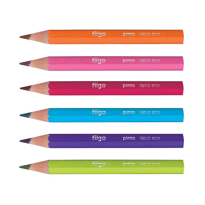 MINI LAPICES DE COLOR FILGO X6 CLASICOS