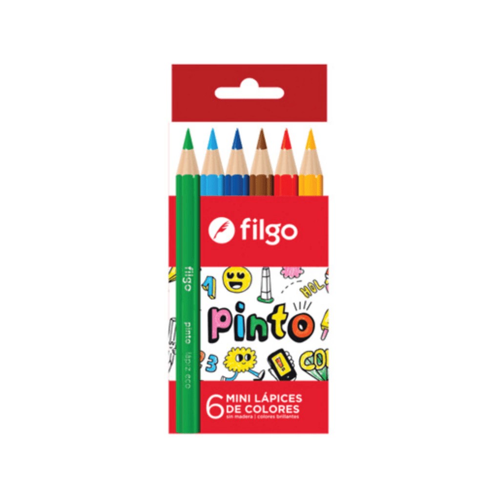 MINI LAPICES DE COLOR FILGO X6 CLASICO PACK X24 UND