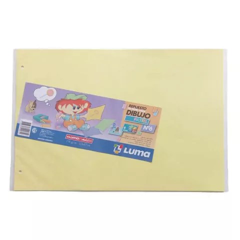 REPUESTO DE DIBUJO LUMA N°6 X6 HJS PASTEL PACK X25 UND