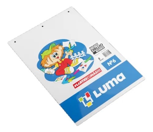 REPUESTO DE DIBUJO LUMA N°6 X8 HJS BLANCO PACK X20 UND