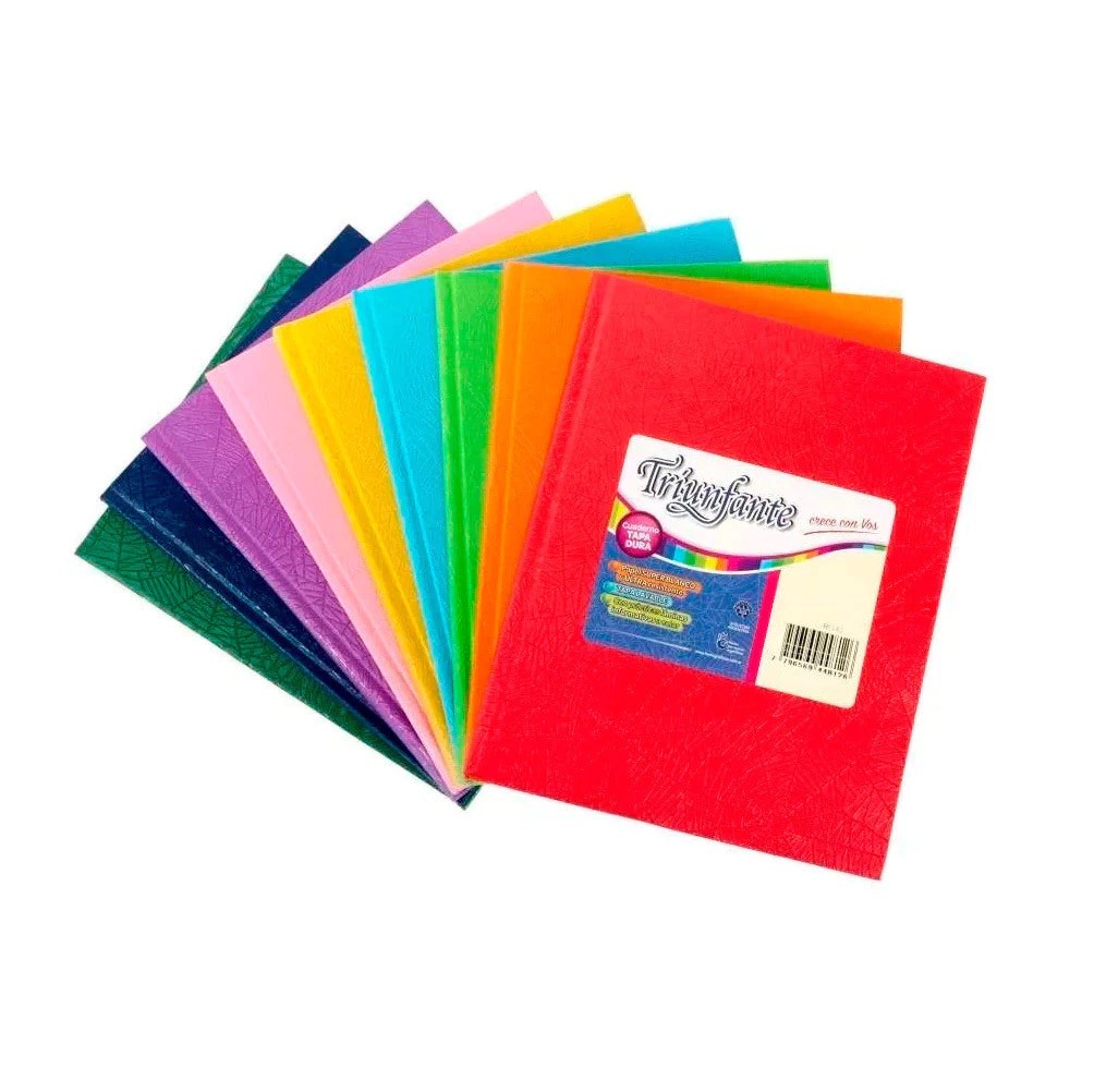 CUADERNO 19X24 N°3 TRIUNFANTE X48H RAYADO PACK X5