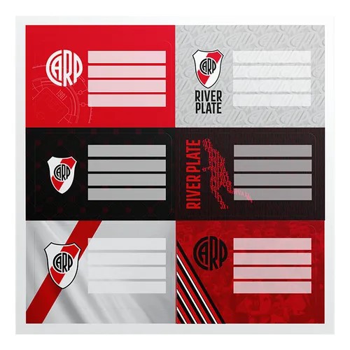 ETIQUETA MOOVING RIVER PLATE PACK X12 UNIDADES