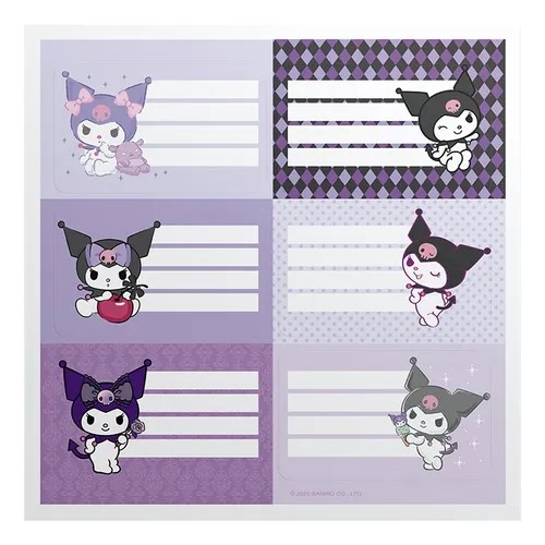 ETIQUETA MOOVING KUROMI PACK X12 UNIDADES