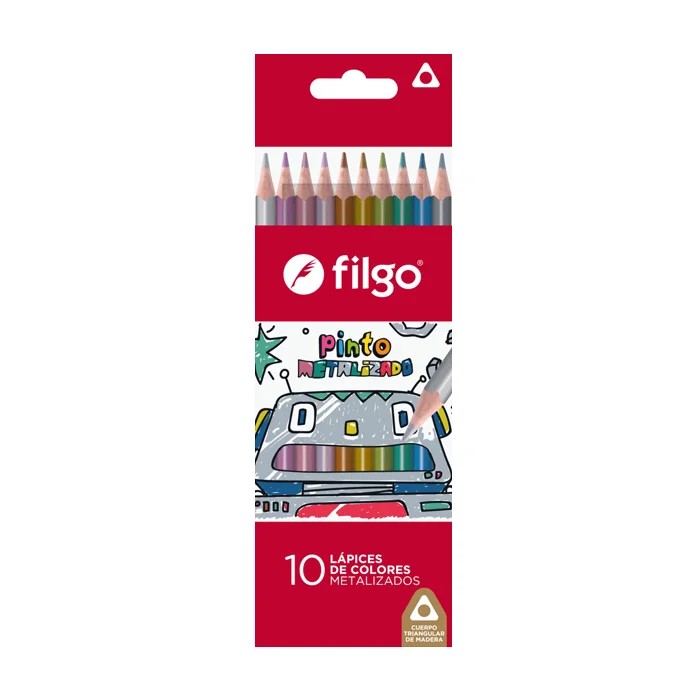 LAPICES DE COLOR FILGO PINTO METALIZADO X10 PACK X12 ESTUCHES