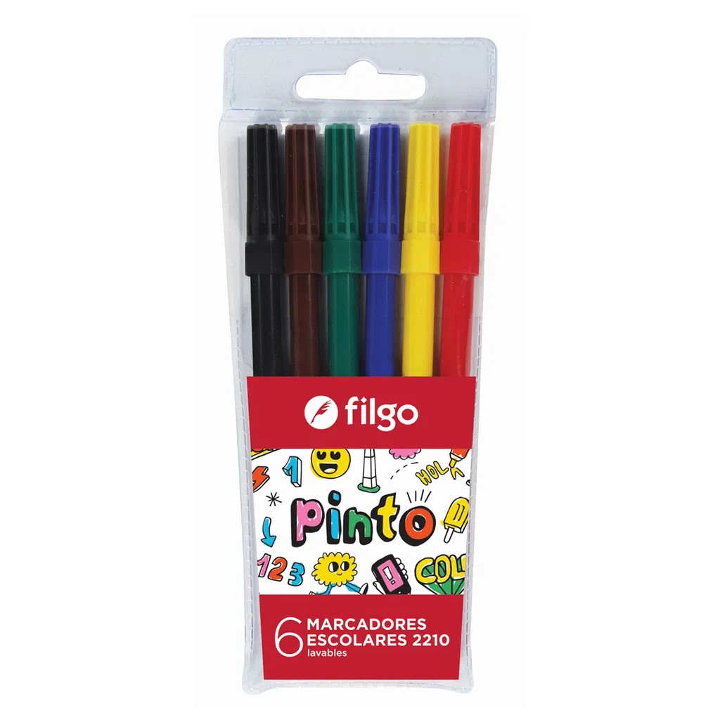 MARCADOR ESCOLARES FILGO PINTO 2210 X6