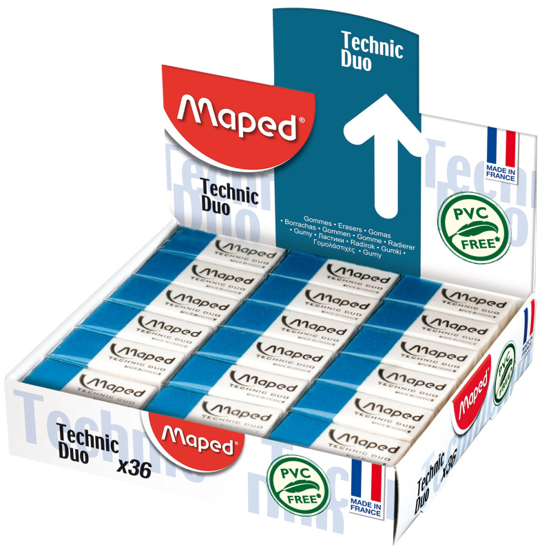 GOMA DE BORRAR MAPED DUO TECHNIC BULTO X 864 UND