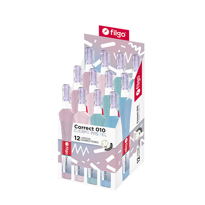 CORRECTOR FILGO CORRECT 010 CUERPO PASTEL BULTO X 48 PACKS