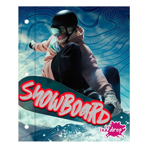 CARPETA ESCOLAR INKDROP Nº3 X2 TAPAS - SNOWBOARD