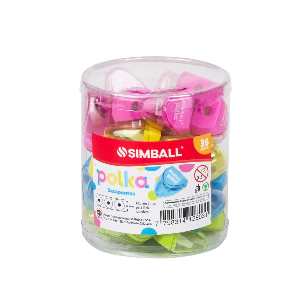 PACK SACAPUNTA SIMBALL POLKA C/DEPOSITO X36