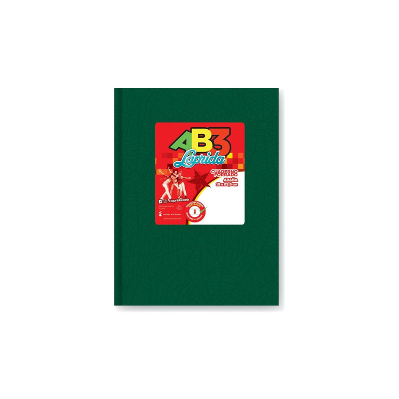 CUADERNO ARAÑA 19X24 (N°3) LAPRIDA X50HJS RAYADAS COLORES SURT XU