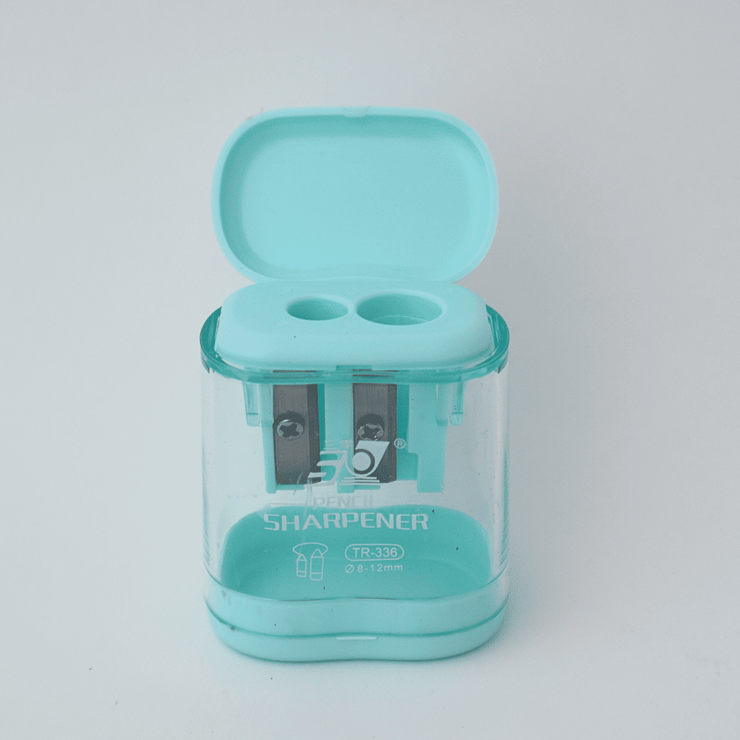 SACAPUNTAS CUADRADO C/DEPOSITO ARGENTO 2ORIFICIOS PASTEL XUND