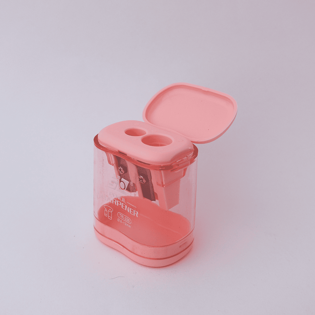 SACAPUNTAS CUADRADO C/DEPOSITO ARGENTO 2ORIFICIOS PASTEL XUND