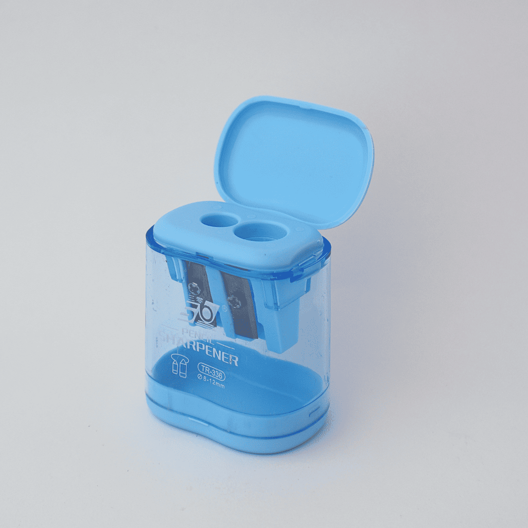 SACAPUNTAS CUADRADO C/DEPOSITO ARGENTO 2ORIFICIOS PASTEL XUND