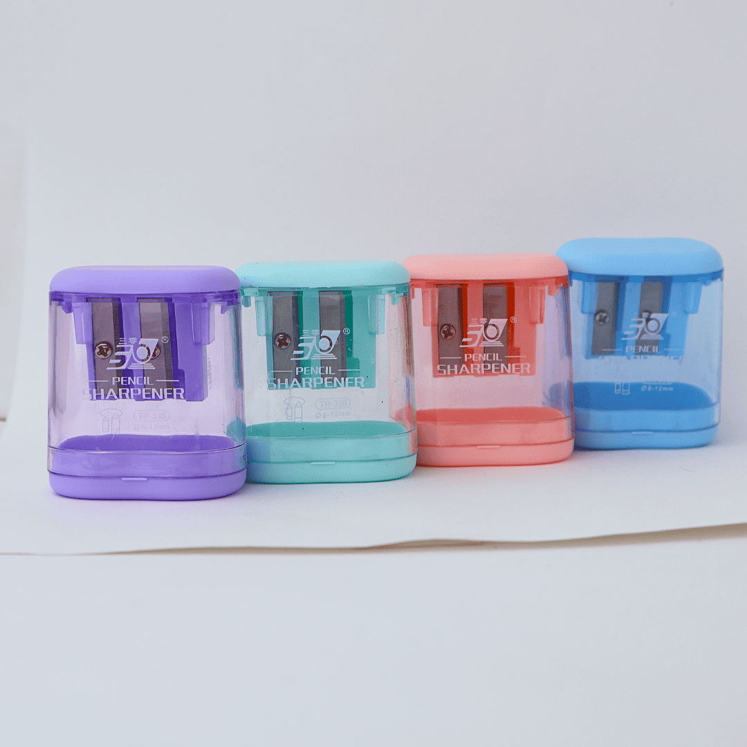 SACAPUNTAS CUADRADO C/DEPOSITO ARGENTO 2ORIFICIOS PASTEL XUND