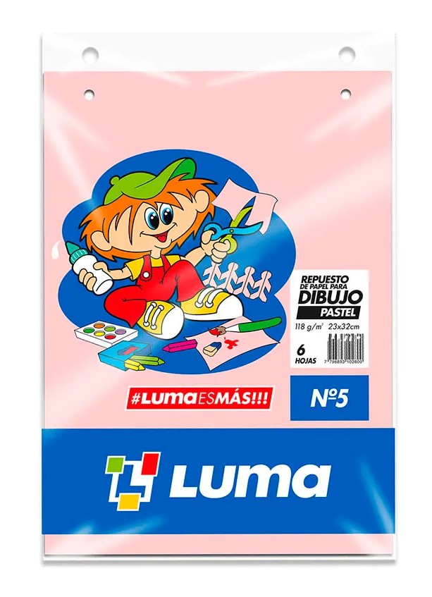 REPUESTO DE DIBUJO LUMA N°5 X6HJS PASTEL