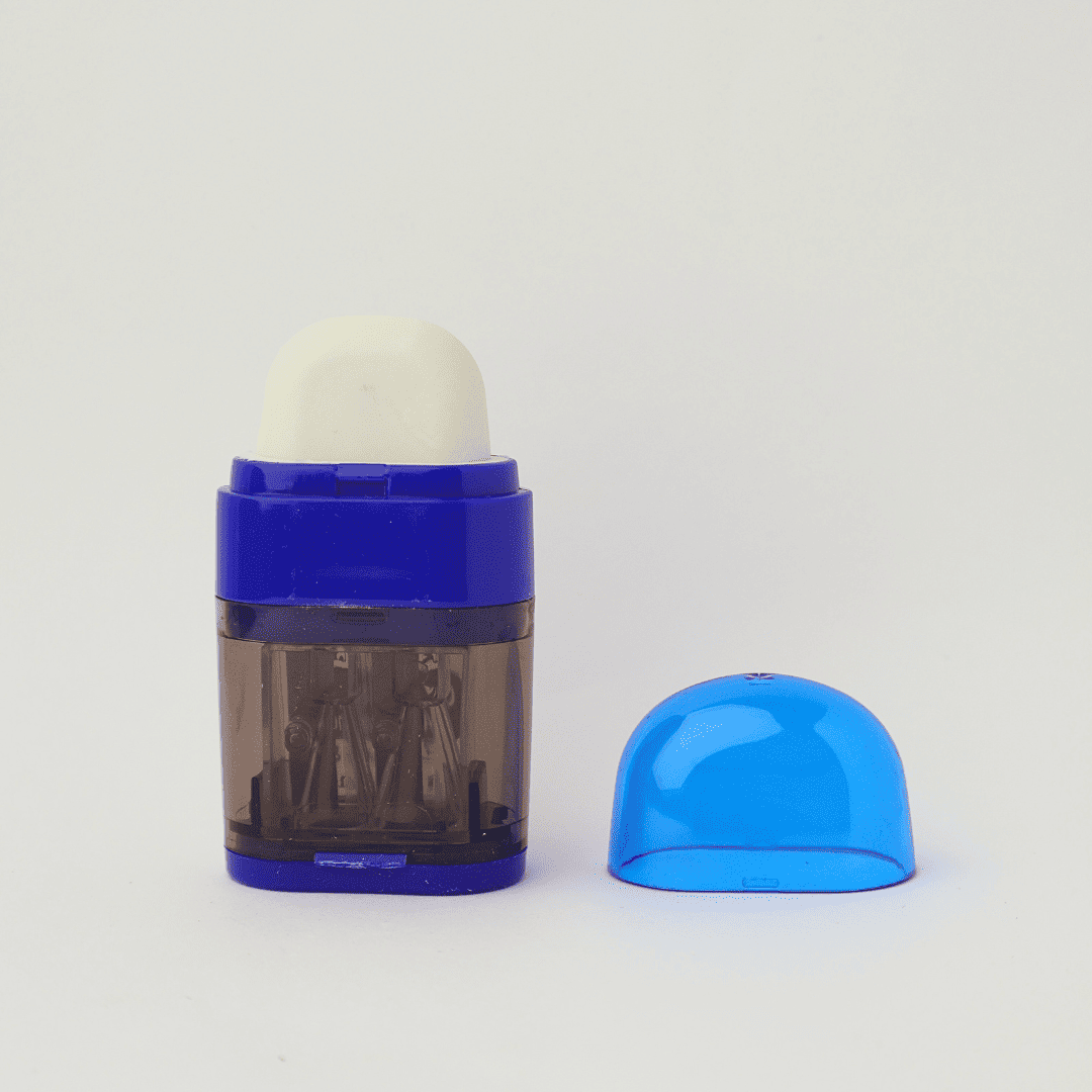 SACAPUNTAS C/DEPOSITO Y GOMA DE BORRAR ARGENTO XUND