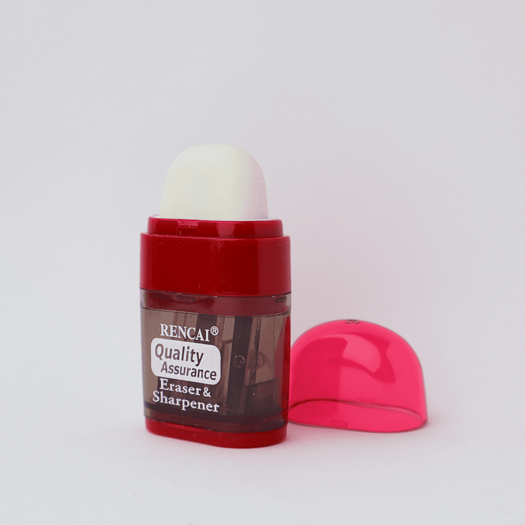 SACAPUNTAS C/DEPOSITO Y GOMA DE BORRAR ARGENTO XUND