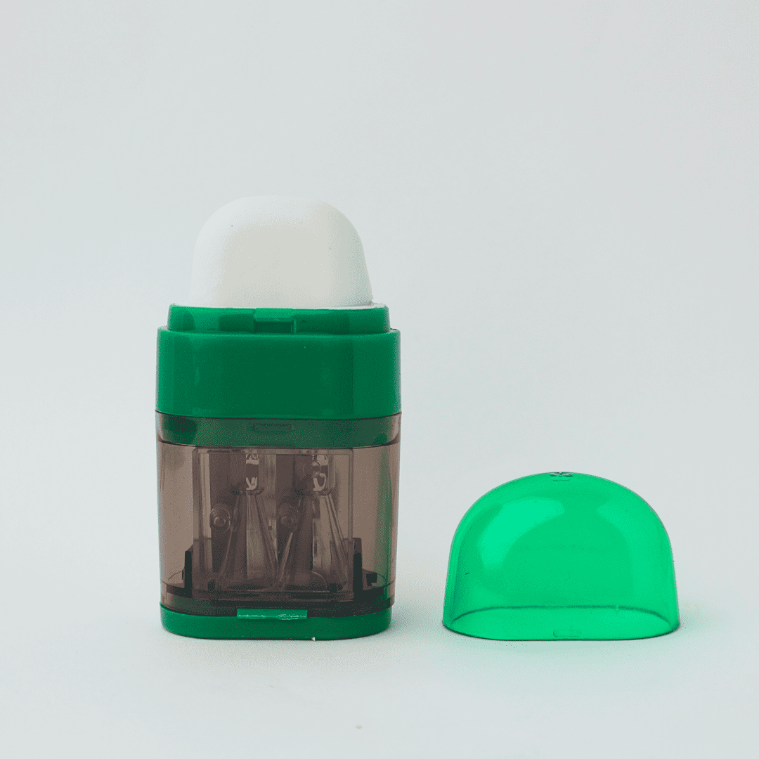 SACAPUNTAS C/DEPOSITO Y GOMA DE BORRAR ARGENTO XUND