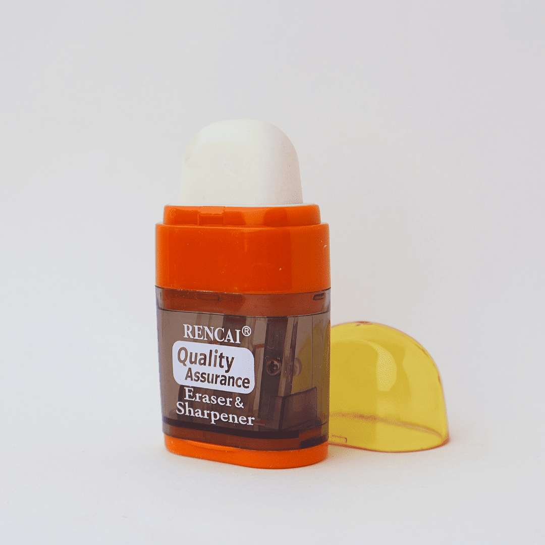 SACAPUNTAS C/DEPOSITO Y GOMA DE BORRAR ARGENTO XUND