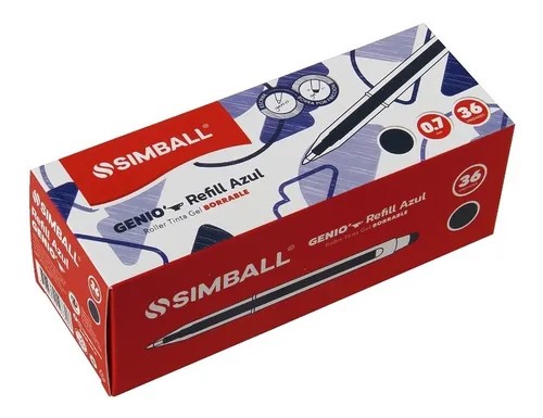 PACK REPUESTO ROLLER GENIO CG SIMBALL AZUL X36