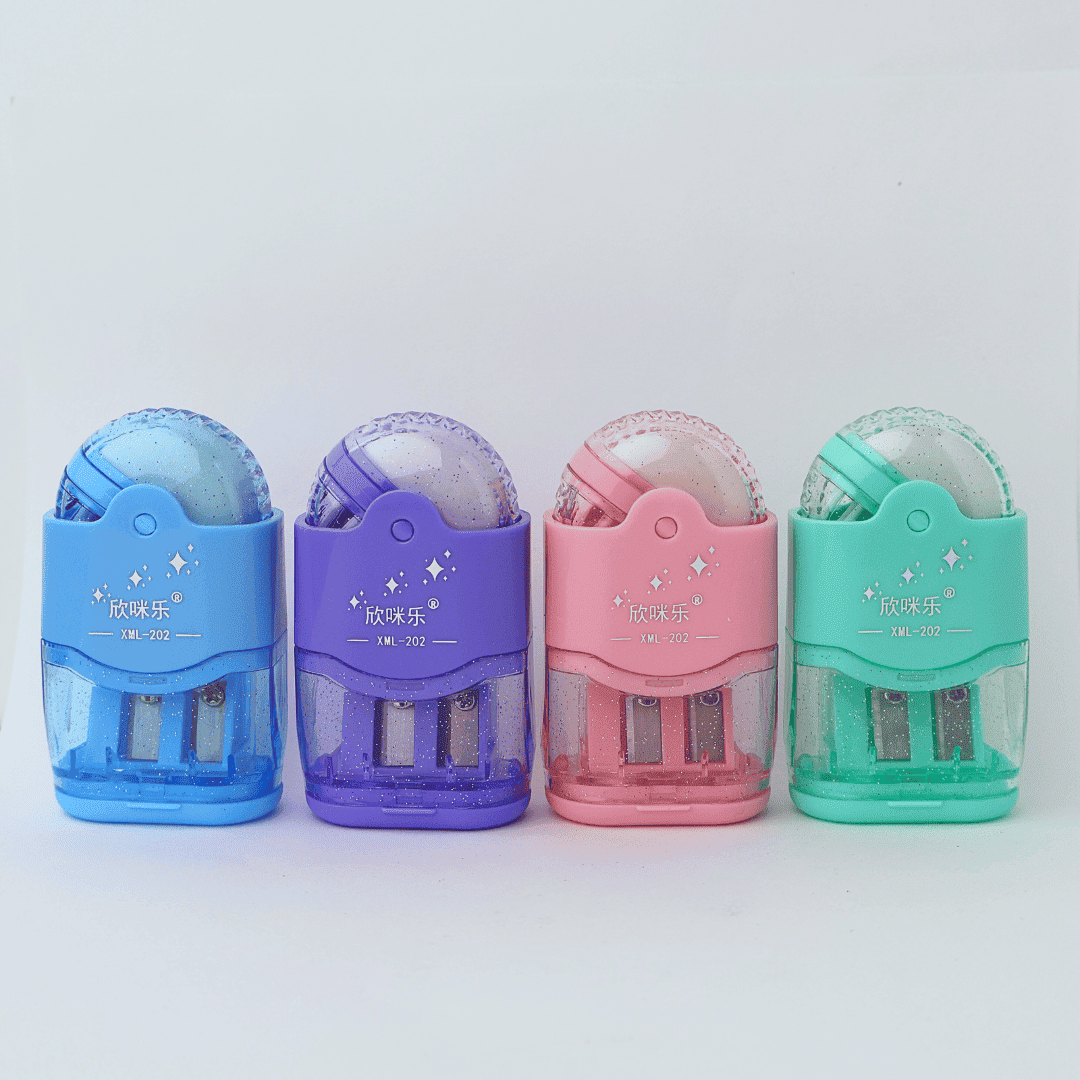 SACAPUNTAS MULTIFUNCIONAL ARGENTO C/DEPOSITO, GOMA Y CEPILLO XUND