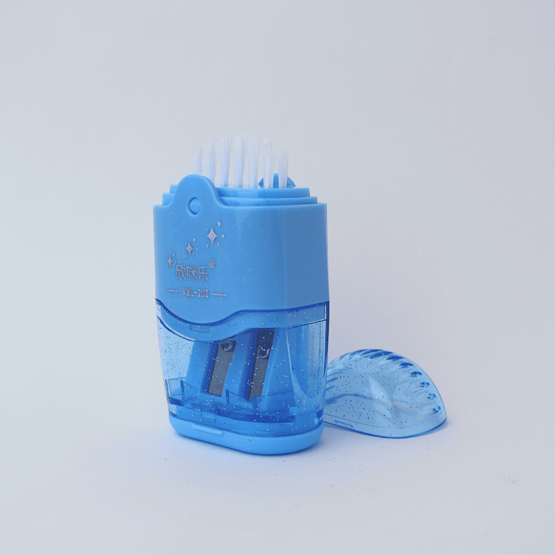 SACAPUNTAS MULTIFUNCIONAL ARGENTO C/DEPOSITO, GOMA Y CEPILLO XUND