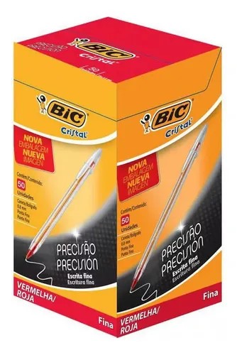 PACK BOLIGRAFO BIC CRISTAL FINE POR COLORES X50U