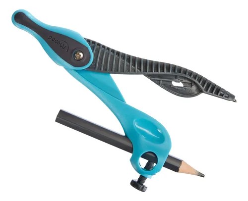 COMPAS MAPED PLASTICO CON ABRAZADERA MINA KIDZ