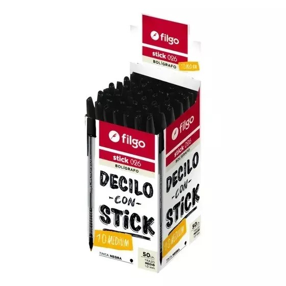 PACK BOLIGRAFO CLASICO STICK 026 MEDIUM 1.0 POR COLORES X50U