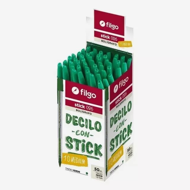 PACK BOLIGRAFO CLASICO STICK 026 MEDIUM 1.0 POR COLORES X50U