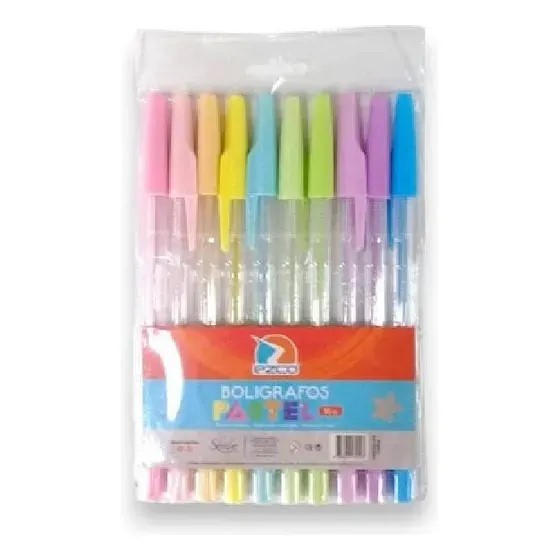 BOLIGRAFO EZCO PASTEL X10