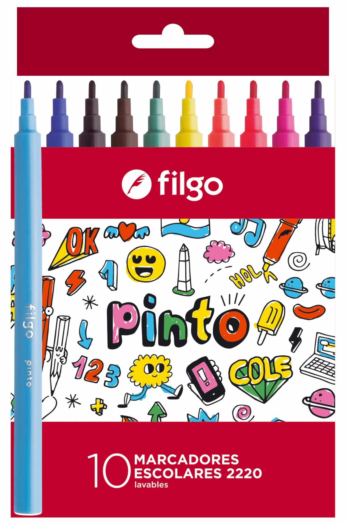 MARCADOR FILGO ESCOLAR 2220 SURT X10