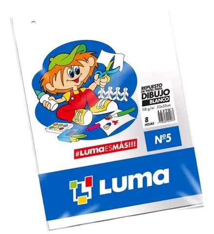 REPUESTO DE DIBUJO LUMA N°5 X8HJS BLANCO