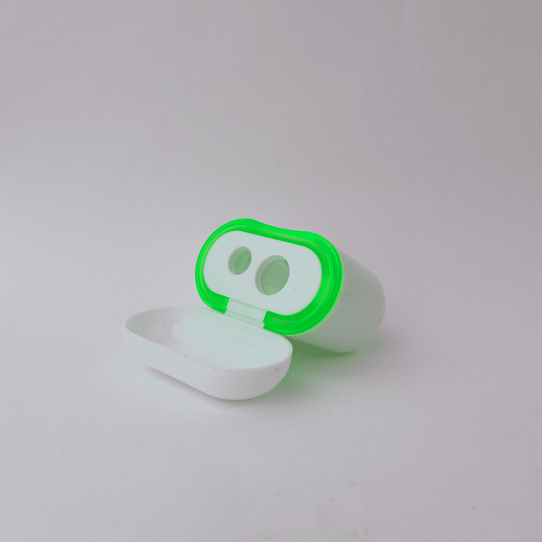 SACAPUNTAS C/DEPOSITO ARGENTO 2ORIFICIOS TIPO AIRPODS XUND