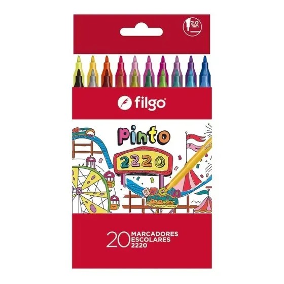 MARCADOR FILGO ESCOLAR 2220 X20 SURTIDO