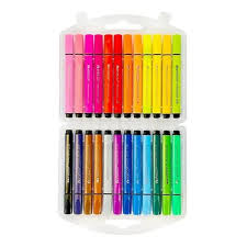 MARCADORES TRIANGULARES X24 EZCO (VALIJA PLASTICA)