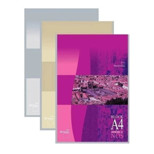 BLOCK A4 AMERICA X80 HJS LISO PACK X10 UND